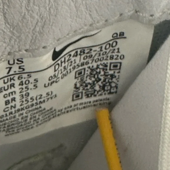 Nike x PEACEMINUSONE Kwondo1 G-Dragon Triple White DH2482-100 Men's shoes. - Picture 6 of 7